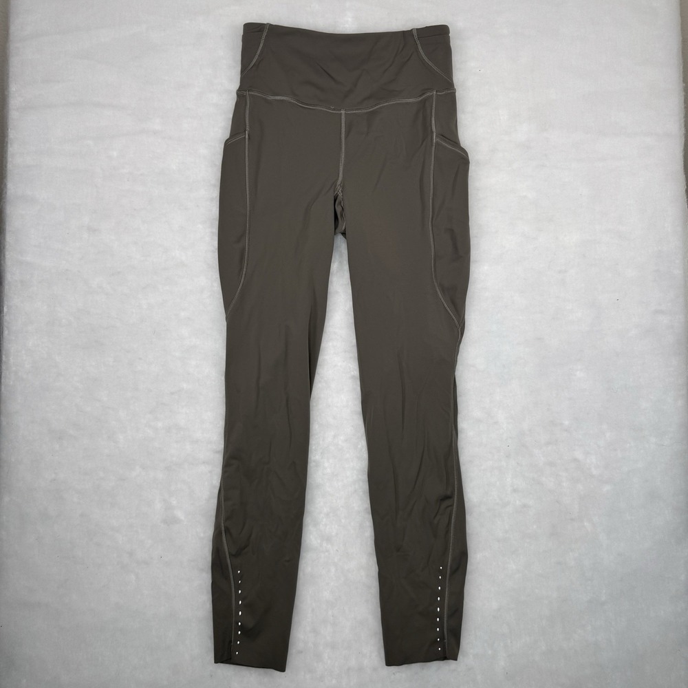Lululemon Women's Size 4 Dark Olive Green Fast Free Crop II Nulux
